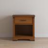 Child Craft Redmond 1 Drawer Nightstand for Nursery or Bedroom, Large Storage Drawer, Made of Sturdy Pinewood, Non-Toxic, Baby Safe Finish (Coach Cherry)(Brown)