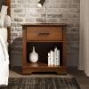 Child Craft Redmond 1 Drawer Nightstand for Nursery or Bedroom, Large Storage Drawer, Made of Sturdy Pinewood, Non-Toxic, Baby Safe Finish (Coach Cherry)(Brown)