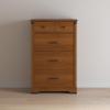 Child Craft Redmond 4 Drawer Chest for Nursery or Bedroom, Plenty of Storage, Anti-Tip Kit Included to Prevent Tipping, Non-Toxic, Baby Safe Finish (Coach Cherry)(Brown)