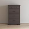 Child Craft Redmond 4 Drawer Chest for Nursery or Bedroom, Plenty of Storage, Anti-Tip Kit Included to Prevent Tipping, Non-Toxic, Baby Safe Finish (Coach Cherry)(Grey)