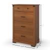 Child Craft Redmond 4 Drawer Chest for Nursery or Bedroom, Plenty of Storage, Anti-Tip Kit Included to Prevent Tipping, Non-Toxic, Baby Safe Finish (Coach Cherry)(Brown)