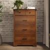 Child Craft Redmond 4 Drawer Chest for Nursery or Bedroom, Plenty of Storage, Anti-Tip Kit Included to Prevent Tipping, Non-Toxic, Baby Safe Finish (Coach Cherry)(Brown)