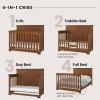 Child Craft Redmond 4-in-1 Convertible Baby Crib, Wood Nursery Furniture Converts to Toddler Bed, Daybed & Full Bed, Adjustable Mattress Heights, Rustic Style, Non-Toxic Baby Safe Finish, Dapper Gray | 4-in-1 Crib, Baby Safe Finish, Non-Toxic, Adjustable(Coach Cherry)