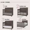 Child Craft Redmond 4-in-1 Convertible Baby Crib, Wood Nursery Furniture Converts to Toddler Bed, Daybed & Full Bed, Adjustable Mattress Heights, Rustic Style, Non-Toxic Baby Safe Finish, Dapper Gray | 4-in-1 Crib, Baby Safe Finish, Non-Toxic, Adjustable(Dapper Gray)