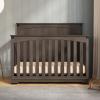 Child Craft Redmond 4-in-1 Convertible Baby Crib, Wood Nursery Furniture Converts to Toddler Bed, Daybed & Full Bed, Adjustable Mattress Heights, Rustic Style, Non-Toxic Baby Safe Finish, Dapper Gray | 4-in-1 Crib, Baby Safe Finish, Non-Toxic, Adjustable(Dapper Gray)