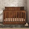 Child Craft Redmond 4-in-1 Convertible Baby Crib, Wood Nursery Furniture Converts to Toddler Bed, Daybed & Full Bed, Adjustable Mattress Heights, Rustic Style, Non-Toxic Baby Safe Finish, Dapper Gray | 4-in-1 Crib, Baby Safe Finish, Non-Toxic, Adjustable(Coach Cherry)