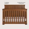 Child Craft Redmond 4-in-1 Convertible Baby Crib, Wood Nursery Furniture Converts to Toddler Bed, Daybed & Full Bed, Adjustable Mattress Heights, Rustic Style, Non-Toxic Baby Safe Finish, Dapper Gray | 4-in-1 Crib, Baby Safe Finish, Non-Toxic, Adjustable(Coach Cherry)