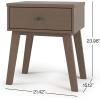 Child Craft SOHO 1 Drawer Nightstand for Nursery or Bedroom, Large Storage Drawer, Made of Sturdy Pinewood, Non-Toxic, Baby Safe Finish (Ebony)(Dusty Heather)
