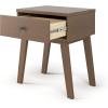 Child Craft SOHO 1 Drawer Nightstand for Nursery or Bedroom, Large Storage Drawer, Made of Sturdy Pinewood, Non-Toxic, Baby Safe Finish (Ebony)(Dusty Heather)