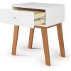 Child Craft SOHO 1 Drawer Nightstand for Nursery or Bedroom, Large Storage Drawer, Made of Sturdy Pinewood, Non-Toxic, Baby Safe Finish (Ebony)(White/Natural)