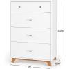 Child Craft SOHO 4 Drawer Chest for Nursery or Bedroom, Plenty of Storage, Anti-Tip Kit Included to Prevent Tipping, Non-Toxic, Baby Safe Finish (Dusty Heather)(White/Natural)