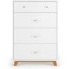 Child Craft SOHO 4 Drawer Chest for Nursery or Bedroom, Plenty of Storage, Anti-Tip Kit Included to Prevent Tipping, Non-Toxic, Baby Safe Finish (Dusty Heather)(White/Natural)