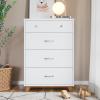 Child Craft SOHO 4 Drawer Chest for Nursery or Bedroom, Plenty of Storage, Anti-Tip Kit Included to Prevent Tipping, Non-Toxic, Baby Safe Finish (Dusty Heather)(White/Natural)