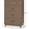 Child Craft SOHO 4 Drawer Chest for Nursery or Bedroom, Plenty of Storage, Anti-Tip Kit Included to Prevent Tipping, Non-Toxic, Baby Safe Finish (Dusty Heather)(Dusty Heather)
