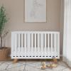 Child Craft SOHO 4-in-1 Convertible Crib, Baby Crib Converts to Day Bed, Toddler Bed and Full Size Bed, 3 Adjustable Mattress Positions, Non-Toxic, Baby Safe Finish (White/Natural)