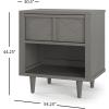 Child Craft Surrey Hill 1 Drawer Nightstand for Nursery or Bedroom, Large Storage Drawer, Made of Sturdy Pinewood, Non-Toxic, Baby Safe Finish (Toasted Chestnut)(Lunar Gray)