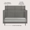 Child Craft Surrey Hill 4-in-1 Convertible Crib, Baby Crib Converts to Day Bed, Toddler Bed and Full Size Bed, 3 Adjustable Mattress Positions, Non-Toxic, Baby Safe Finish (Lunar Gray)