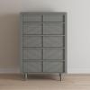 Child Craft Surrey Hill 5 Drawer Chest for Nursery or Bedroom, Plenty of Storage, Anti-Tip Kit Included to Prevent Tipping, Non-Toxic, Baby Safe Finish (Lunar Gray)(Lunar Gray)