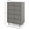 Child Craft Surrey Hill 5 Drawer Chest for Nursery or Bedroom, Plenty of Storage, Anti-Tip Kit Included to Prevent Tipping, Non-Toxic, Baby Safe Finish (Lunar Gray)(Lunar Gray)