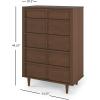 Child Craft Surrey Hill 5 Drawer Chest for Nursery or Bedroom, Plenty of Storage, Anti-Tip Kit Included to Prevent Tipping, Non-Toxic, Baby Safe Finish (Lunar Gray)(Toasted Chestnut)