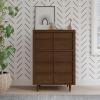 Child Craft Surrey Hill 5 Drawer Chest for Nursery or Bedroom, Plenty of Storage, Anti-Tip Kit Included to Prevent Tipping, Non-Toxic, Baby Safe Finish (Lunar Gray)(Toasted Chestnut)