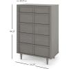 Child Craft Surrey Hill 5 Drawer Chest for Nursery or Bedroom, Plenty of Storage, Anti-Tip Kit Included to Prevent Tipping, Non-Toxic, Baby Safe Finish (Lunar Gray)(Lunar Gray)
