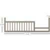 Child Craft Toddler Bed Guard Rail Converts Denman 4-in-1 Convertible Crib into Toddler Bed, Made of Pinewood, Non-Toxic Finish (Midnight Gray)(Crescent Gray)