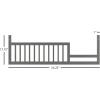 Child Craft Toddler Bed Guard Rail Converts Denman 4-in-1 Convertible Crib into Toddler Bed, Made of Pinewood, Non-Toxic Finish (Midnight Gray)(Midnight Gray)