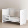 Child Craft Toddler Bed Guard Rail Converts London and Hampton 4-in-1 Convertible Crib into Toddler Bed, Made of Pinewood, Non-Toxic Finish (Matte White)
