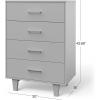 Child Craft Tremont 4 Drawer Chest for Nursery or Bedroom, Plenty of Storage, Anti-Tip Kit Included to Prevent Tipping, Non-Toxic, Baby Safe Finish (Gentle Gray)(Gentle Gray)
