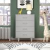 Child Craft Tremont 4 Drawer Chest for Nursery or Bedroom, Plenty of Storage, Anti-Tip Kit Included to Prevent Tipping, Non-Toxic, Baby Safe Finish (Gentle Gray)(Gentle Gray)