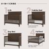 Child Craft Woodland 4-in-1 Convertible Crib, Baby Crib Converts to Day Bed, Toddler Bed and Full Size Bed, 3 Adjustable Mattress Positions, Non-Toxic, Baby Safe Finish (Brushed Truffle)
