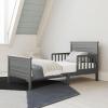 Child Craft Woodland Flat Top Toddler Bed for Kids with Guard Rails, Low to Ground Design, Made of Pinewood, Featuring Clean Lines to Match Any Décor (Brushed Pebble)(Brushed Pebble)