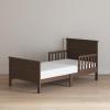 Child Craft Woodland Flat Top Toddler Bed for Kids with Guard Rails, Low to Ground Design, Made of Pinewood, Featuring Clean Lines to Match Any Décor (Brushed Pebble)(Brushed Truffle)