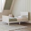 Child Craft Woodland Flat Top Toddler Bed for Kids with Guard Rails, Low to Ground Design, Made of Pinewood, Featuring Clean Lines to Match Any Décor (Brushed Pebble)(Brushed Cotton)