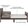Child Craft Woodland Flat Top Toddler Bed for Kids with Guard Rails, Low to Ground Design, Made of Pinewood, Featuring Clean Lines to Match Any Décor (Brushed Pebble)(Brushed Truffle)