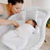 HALO BassiNest Fitted Sheet – 100% Cotton, Soft and Breathable Bassinet Sheet for Babies, 30” x 16” Pre-Shrunk Sheet, Pebble(Plume)
