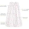 HALO Sleepsack, 100% Cotton Wearable Blanket, Swaddle Transition Sleeping Bag, TOG 0.5, Sunshine Rainbows, Large
