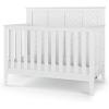 Child Craft Atwood 4-in-1 Convertible Baby Crib, Wooden Nursery Furniture Converts to Daybed, Toddler Bed and Full-Size Bed, 3 Mattress Height Adjustments, Non-Toxic Baby Safe Finish, Lunar Gray | 4-in-1 Crib, Baby Safe Finish, Non-Toxic, Adjustable(Matte White)