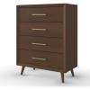 Child Craft Cranbrook 4 Drawer Dresser for Nursery or Bedroom, Plenty of Storage, Anti-Tip Kit Included to Prevent Tipping, Non-Toxic, Baby Safe Finish (Lunar Gray)(Toasted Chestnut Brown)