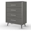 Child Craft Cranbrook 4 Drawer Dresser for Nursery or Bedroom, Plenty of Storage, Anti-Tip Kit Included to Prevent Tipping, Non-Toxic, Baby Safe Finish (Lunar Gray)(Lunar Gray)
