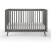 Child Craft Cranbrook 4-in-1 Convertible Crib, Baby Crib Converts to Day Bed, Toddler Bed and Full Size Bed, 3 Adjustable Mattress Positions, Non-Toxic, Baby Safe Finish (Lunar Gray)