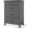 Child Craft Denman 4 Drawer Chest for Nursery or Bedroom, Plenty of Storage, Anti-Tip Kit Included to Prevent Tipping, Non-Toxic, Baby Safe Finish (Midnight Gray)(Midnight Gray)