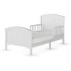 Child Craft Hampton Arch Top Toddler Bed for Kids with Guard Rails, Low to Ground Design, Made of Pinewood, Featuring Clean Lines to Match Any Décor (Matte White)(Matte White)