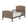 Child Craft Hampton Arch Top Toddler Bed for Kids with Guard Rails, Low to Ground Design, Made of Pinewood, Featuring Clean Lines to Match Any Décor (Matte White)(Dusty Heather)