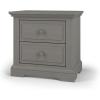 Child Craft Jordyn 2 Drawer Nightstand for Nursery or Bedroom, Large Storage Drawers, Made of Sturdy Pinewood, Non-Toxic, Baby Safe Finish (Lunar Gray)(Lunar Gray)