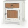 Child Craft Jordyn 2 Drawer Nightstand for Nursery or Bedroom, Large Storage Drawers, Made of Sturdy Pinewood, Non-Toxic, Baby Safe Finish (Lunar Gray)(White/Brown)