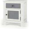 Child Craft Jordyn 2 Drawer Nightstand for Nursery or Bedroom, Large Storage Drawers, Made of Sturdy Pinewood, Non-Toxic, Baby Safe Finish (Lunar Gray)(White/Gray)