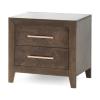 Child Craft Kieran 2 Drawer Nightstand for Nursery or Bedroom, Large Storage Drawers, Made of Sturdy Pinewood, Non-Toxic, Baby Safe Finish (Crescent Gray)(Brown)