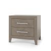 Child Craft Kieran 2 Drawer Nightstand for Nursery or Bedroom, Large Storage Drawers, Made of Sturdy Pinewood, Non-Toxic, Baby Safe Finish (Crescent Gray)(Grey)